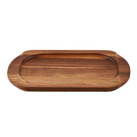 Base para plancha ovalada 34x17cm - madera acacia