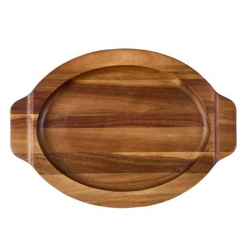 Base para bandeja 29x19 cm - madera acacia