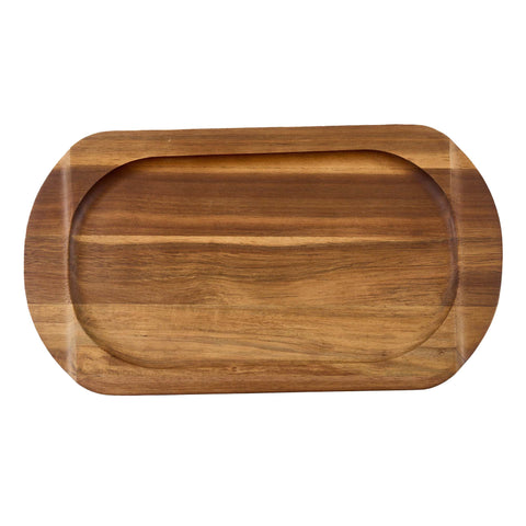 Base para plancha ovalada 34x17cm - madera acacia