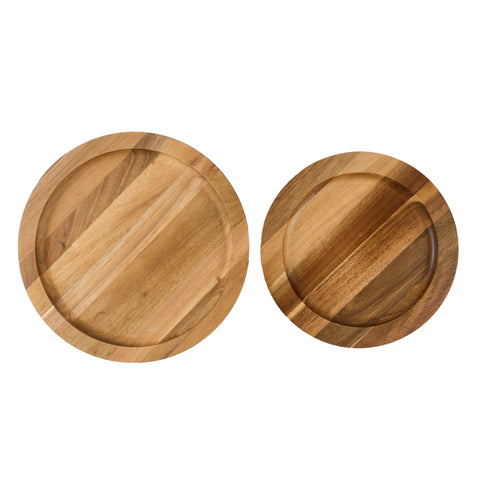 Plato 26 cm con base de madera – hierro fundido esmaltado