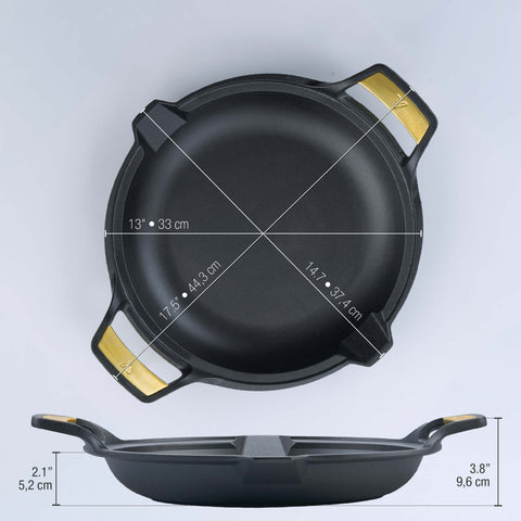 Sartén Signature Paellera 33 cm - hierro fundido curado