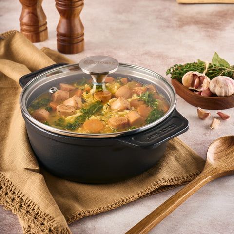 Olla de 1,9 Lt con Tapa Vidrio Templado