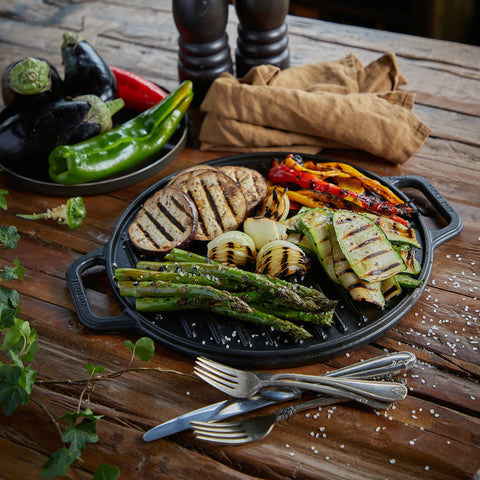 Plancha reversible 32 cm – hierro fundido esmaltado