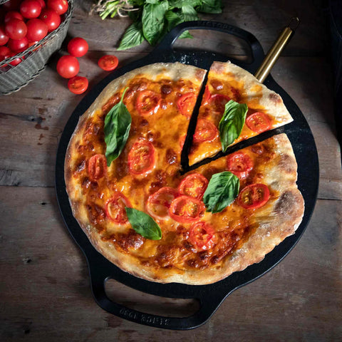 Plancha Para Pizza Doble Asa 38 cm