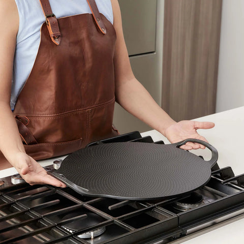 Plancha Para Pizza Doble Asa 38 cm