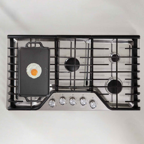 Plancha reversible 33 × 21 cm – hierro fundido