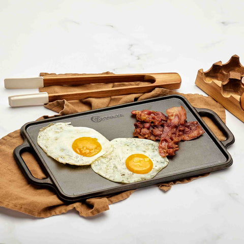 Plancha reversible 33 × 21 cm – hierro fundido