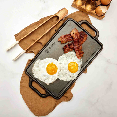Plancha reversible 33 × 21 cm – hierro fundido