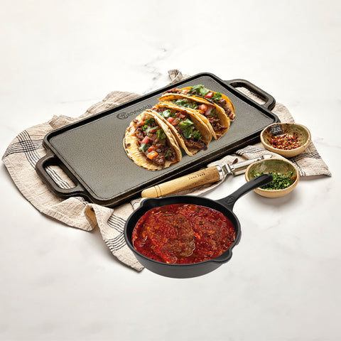 Kit Victoria - plancha curada 33x21 y sarten de 20