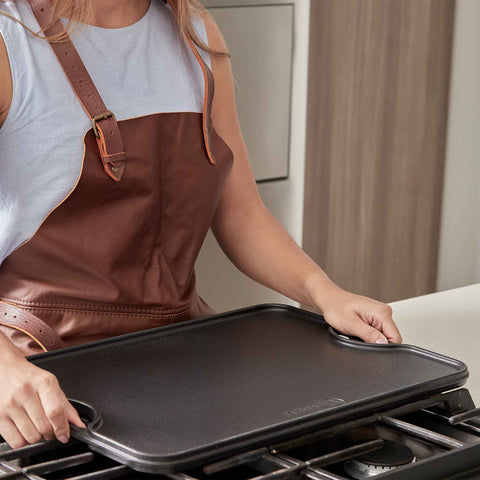 Plancha reversible 50 × 35 cm – hierro fundido esmaltado