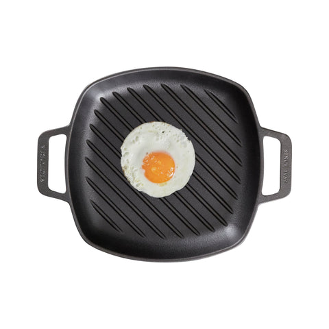 Sartén doble asa grill 25 × 25 cm – hierro fundido esmaltado