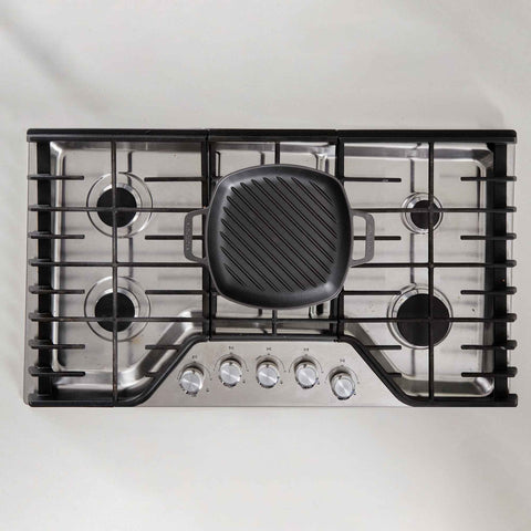 Sartén doble asa grill 25 × 25 cm – hierro fundido esmaltado