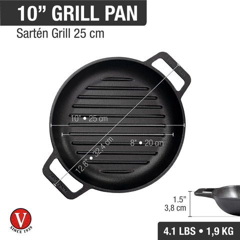 Sartén Doble Asa Grill 25 cm – esmaltado