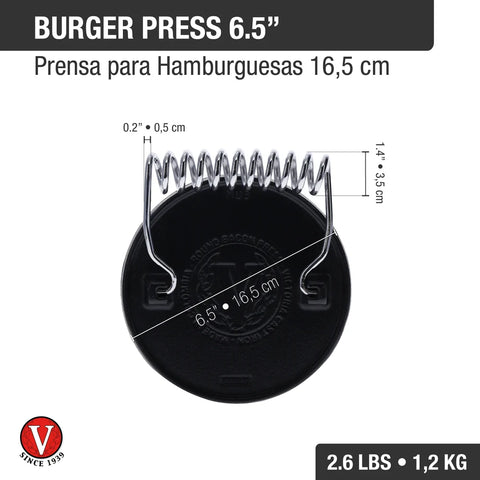 Prensa para Hamburguesa 16.5 cm