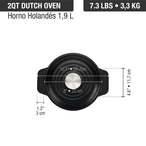 Olla tipo dutch oven 1,9 L – hierro fundido esmaltado