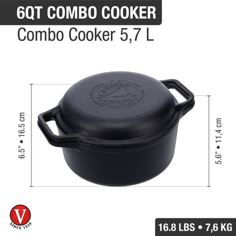 Olla combo cooker 5.7 L – hierro fundido