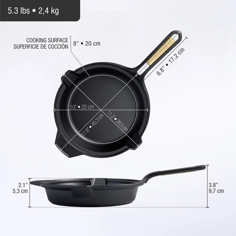 Sartén de Hierro Fundido 25 Cm Soft