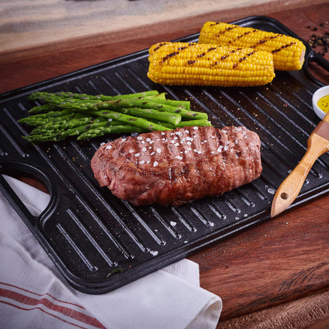 Plancha reversible 50 × 35 cm – hierro fundido esmaltado